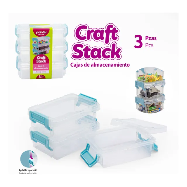 Caja Plástica De Almacenaje 200ml X 3 Piezas 11x8x4cm