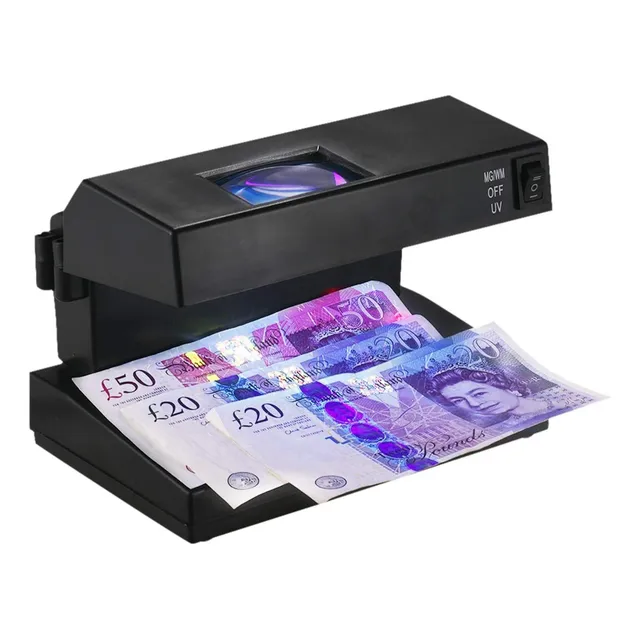 Detector De Billetes Falsos Con Luz Ultravioleta Y Linterna