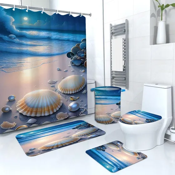 Set Juego De Baño En 3d. 5 Piezas Original. M2025-02