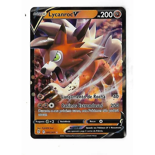 Pokemon Lycanroc V Espada E Escudo Céus Em Evolução