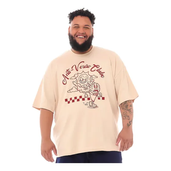 Camiseta Oversized Anti-verão Off White Collab Knulu + Noi