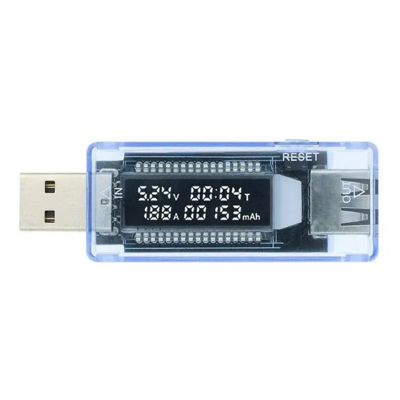 Medidor Usb Voltímetro Amperimetro Consumo Tempo Kws - V20