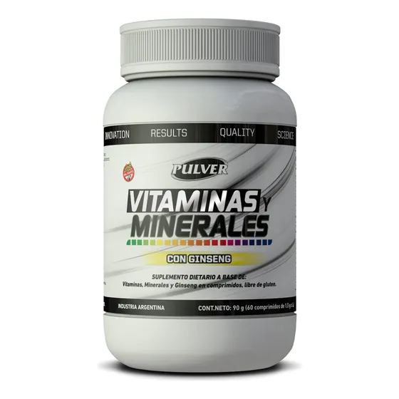 Vitaminas Y Minerales 60 Comprimidos Pulver Multivitaminico