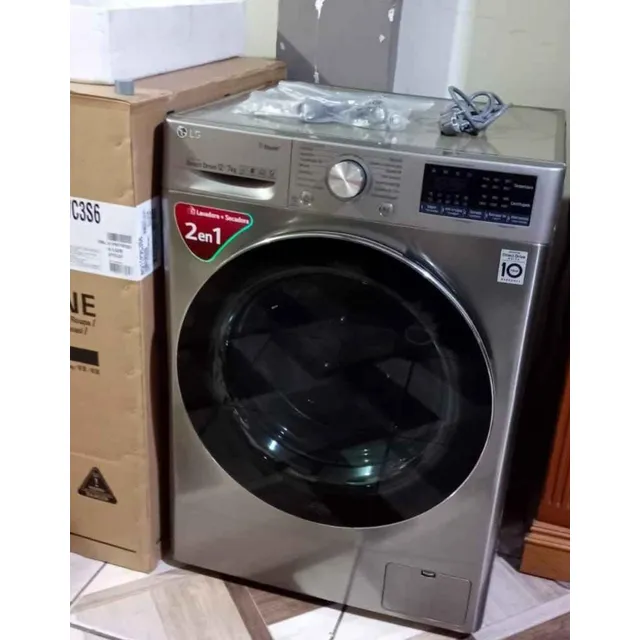 Lavaseca LG Smart Thinq Wd12vvc3s6c 12kg 7 Kg Color Gris