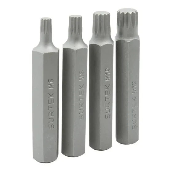 Juego De Puntas Spline Pluridentadas Surtek Pfb4