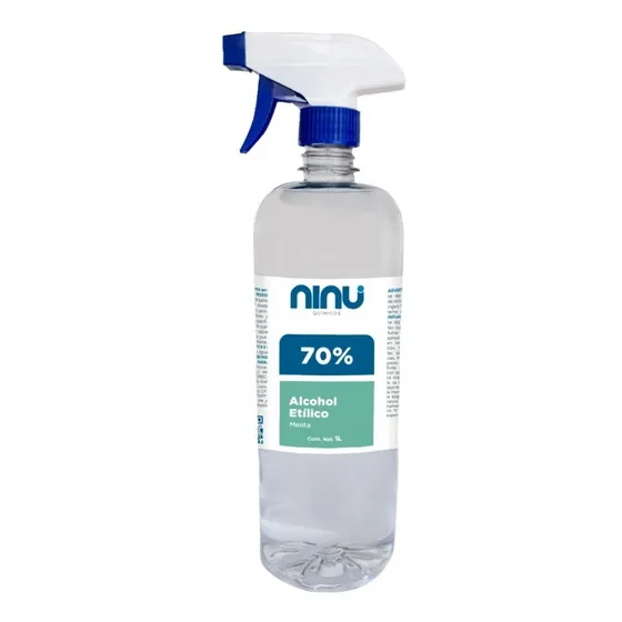 Alcohol spray Ninu.Mx desinfectantes en boston con atomizador fragancia a menta con dosificador 1 L 9.4 kg