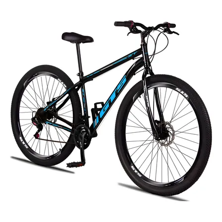 Bicicleta Aro 29 Gts Zt Aço 21 Marchas Freio A Disco - Preto/azul - 17