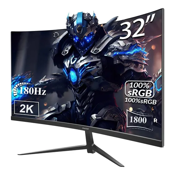 Monitor Curvo De 32'' 2k 180hz Com Resposta Rápida Hd