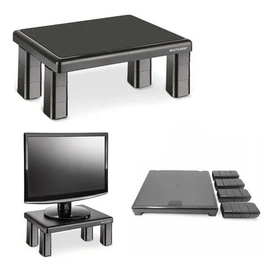 Suporte Base Para Monitor De Mesa Ajustável Ergonômico 
