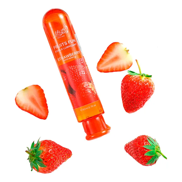 Lubricante Intimo Sabor Fresa, Gel, Frutado Comestible 80ml