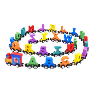 Tren De Madera Con Letras Del Alfabeto, Juego De Tren Para Tren De Madera Con Letras Del Alfabeto, Juego De Tren Para
