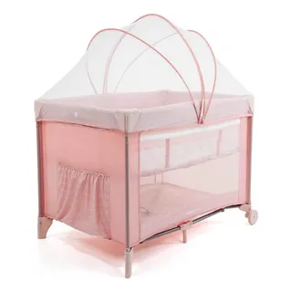 Berço PortĂĄtil Nanny Rosa Rajado, Com 2 Alturas, Mosquiteiro Com ZĂper, Colchonete Fixado, Laterais Em Tela, Rodas E Bolsa De Transporte - Cosco Kids Berço PortĂĄtil Nanny Rosa Rajado, Com 2 Alturas, Mosquiteiro Com ZĂper, Colchonete Fixado, Laterais Em Tela, Rodas E Bolsa De Transporte - Cosco Kids