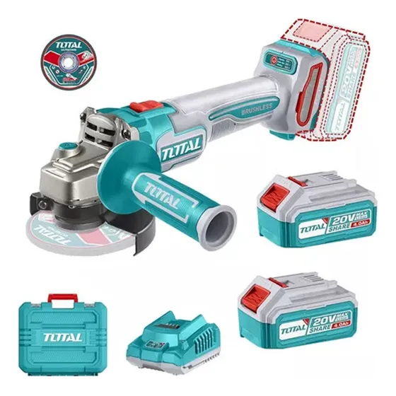 Galletera Esmeril Angular 115mm 20v Bat + Carg Total Tools Tagli211542 Color Turquesa
