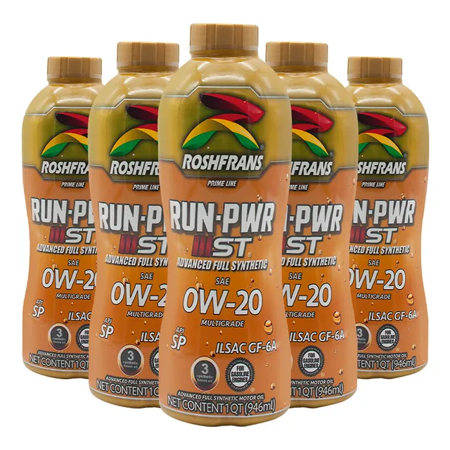 Kit 4.75 Litros Aceite Run-pwr Tri-sintético 0w20 Roshfrans