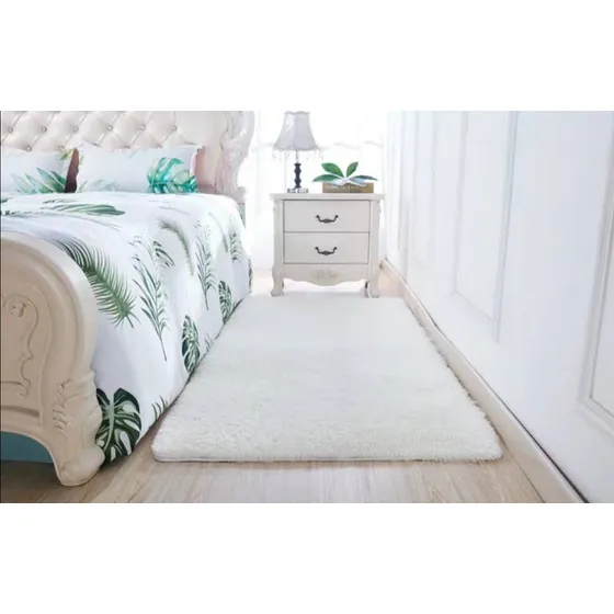 Bajada De Cama Peluda Alfombra