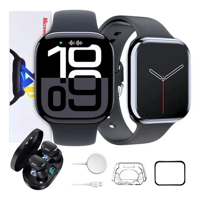 Smart Watch S10 Serie 10 Chatgpt Nfc Amoled + Fone Bluetooth