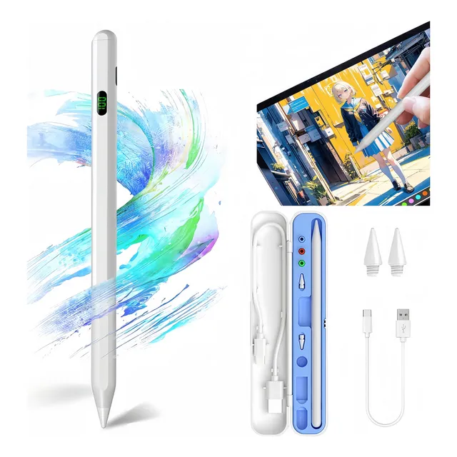 Rizzup® Lápiz Óptico Para iPad Con Caja Organizadora Pantalla Digital iPad Con Apple Pencil Accesorios Para Tablet