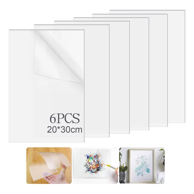 6 Pcs Lamina De Acrílico Transparente Medida 20x30cm En 3mm