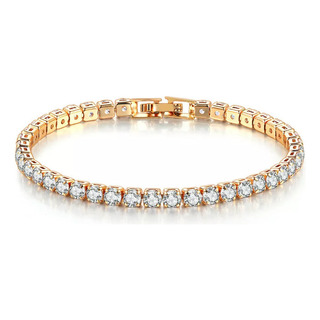 - Pulseira De Zircão Com Corrente De Tênis De Diamante - Pulseira De Zircão Com Corrente De Tênis De Diamante