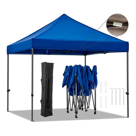 Toldo Bakam C3x300 Color Negro Lona Azul Retráctil