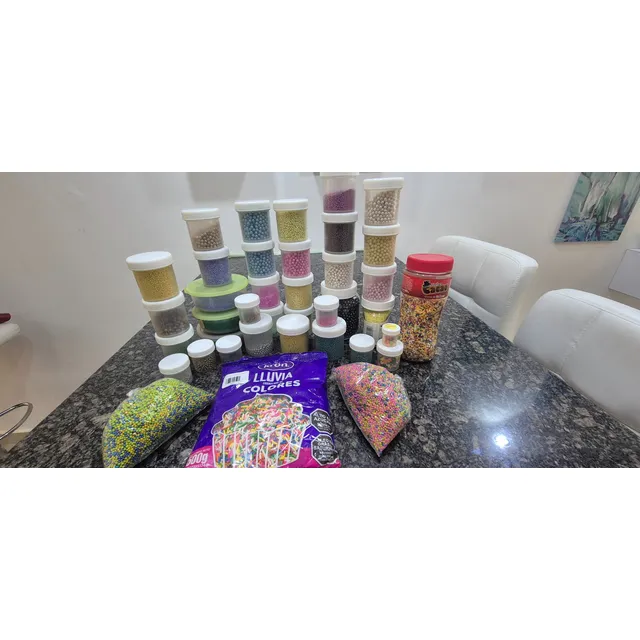 Grageas Perlas Comestible Lluvia Chocolate Colore Granulado