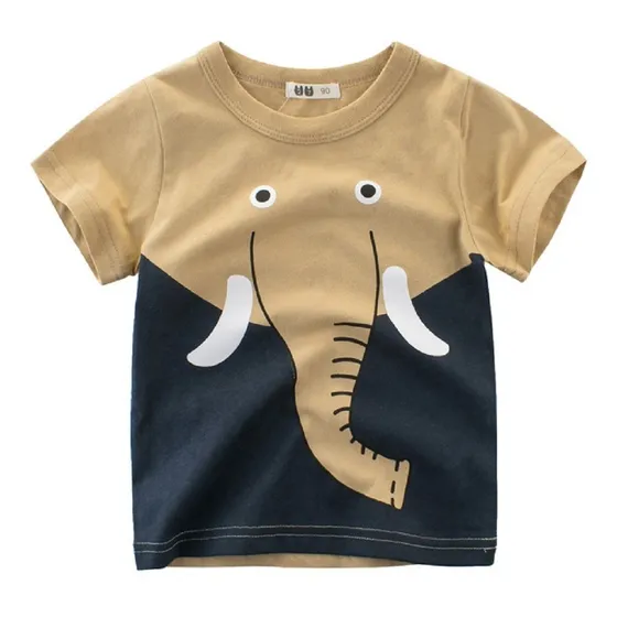 Franela Niños Elefante Feliz, Regalo Cotillón 100% Algodón 