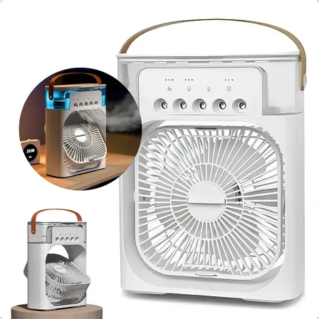 Mini aire acondicionado frío portátil y silencioso y ventilador, color Mini Air White