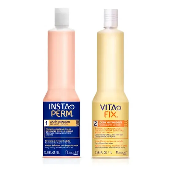 Kit Locion Ondulante Y Neutralizante Insta Perm Nutrapel 1l