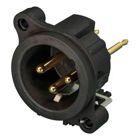 Neutrik Nc3mav Ficha Conector Xlr Canon Macho Chas Color Negro