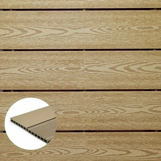 Tabla Para Deck Wpc Para Exterior Resistente Con Filtro Uv 