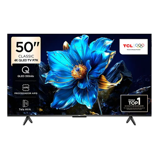 Smart Tv 50 Tcl, 4k Uhd, Qled, Google Tv - 50p7k