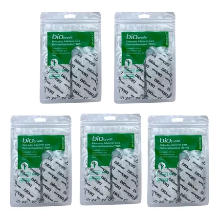 Eletrodo Adesivo Massagem Fisioterapia Tens Fes Estetica 5cm Branco / Kit 5