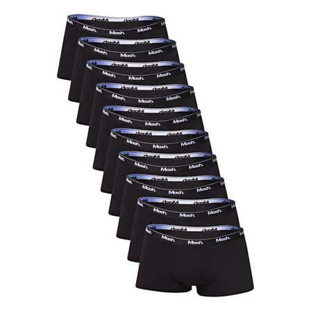 Kit 10 Mash Boxer Masculino Boxer Cotton 110.20 Preto M