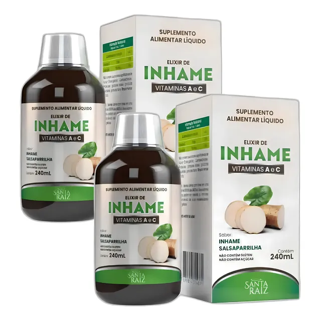 Elixir De Inhame E Salsa Limpa O Sangue - Kit 2cx