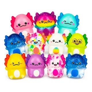 2x Kit Squishy Fofo Divertido Urso Capivara Gelatina Axolote 2x Core