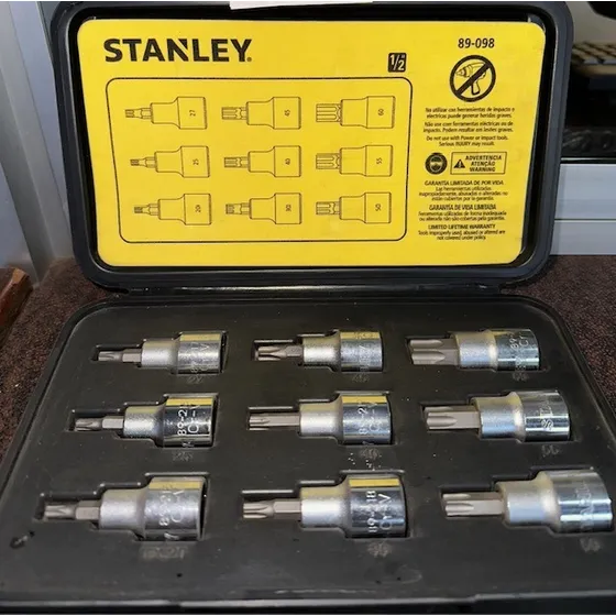 Juego De Dados Con Punta Torx 9 Pzas Stanley 89-098