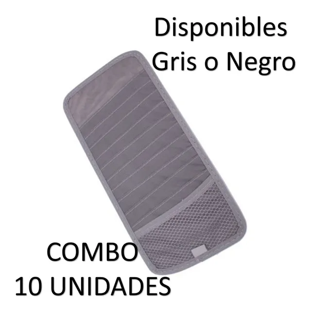 Porta Cd Y Dvd Tapasol Para Carros 18 Discos En Color Gris