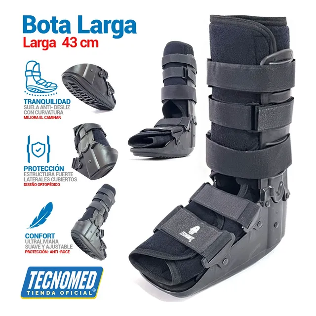 Bota Walker Larga 43cm - Inmovilizador De Tobillo - Tecnomed