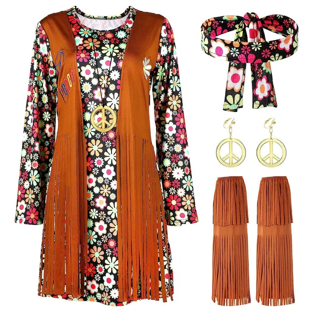 Trajes Indios Hippie De Los 70 Y 60, Accesorios, Vestido De