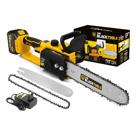 Moto Serra Elétrica A Bateria Bivolt Portátil 21v 12 Pol Amarelo 110v/220v 50/60 Hz