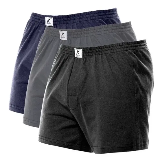 Kit 3 Cueca Samba Canção Keeper Alta Qualidade Lisa