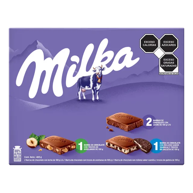Milka Barras De Chocolate 4 Piezas De 100 G