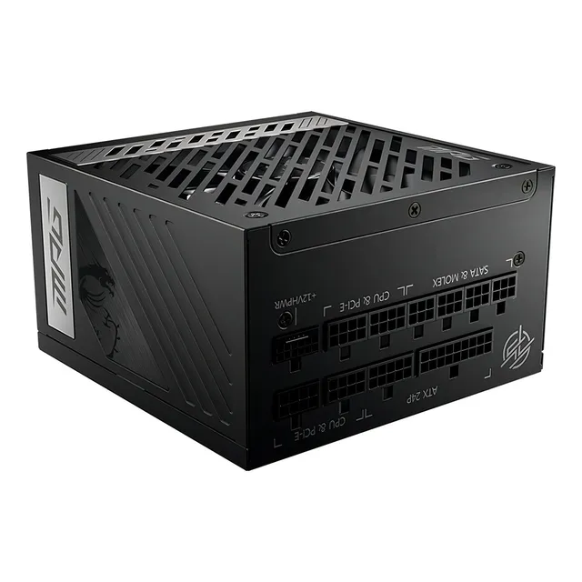 Fuente de poder para PC MSI MPG A1000G 1kW negra 127V