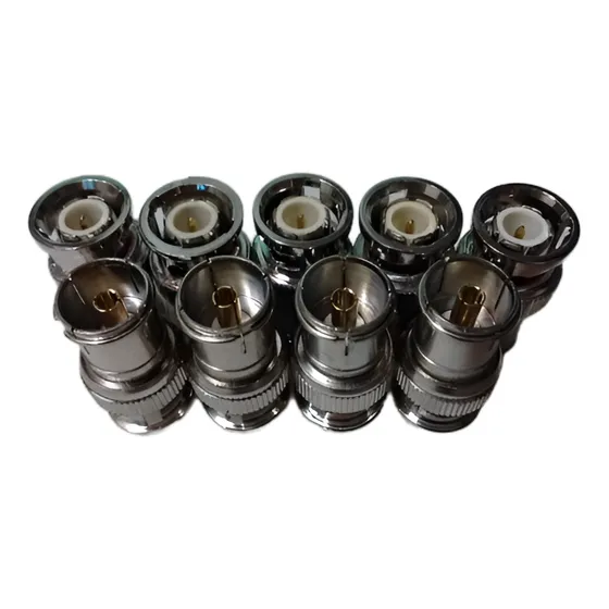 Lote X 9 Conectores Adaptadores Bnc Macho A Antena Tv Hembra