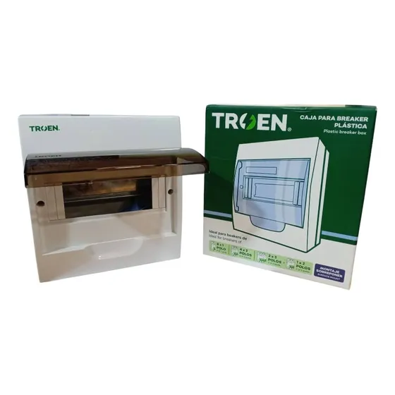 Caja Plastica Para Breaker 6 Circuitos Superifical
