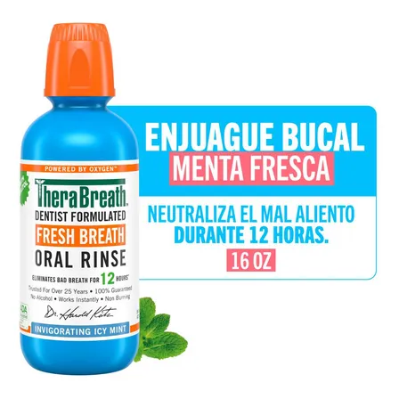 Enjuague Bucal Therabreath Icy Mint 473ml