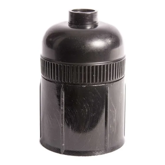 Portalampara Bakelita E14 Normzdo 2 Piezas Negro Iluminacion