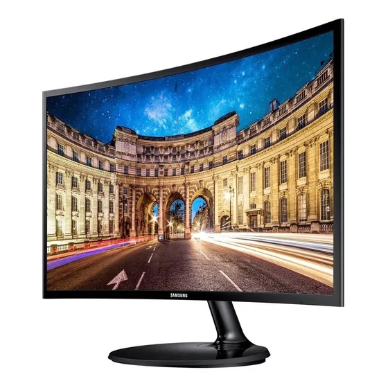 Monitor Samsung Curvo 27 Série F390 Full Hd Hdmi Gamer, cor preta