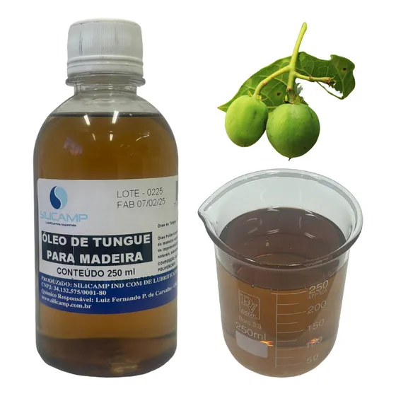 Óleo De Tungue Polimerizado Impermeabiliza Madeira 250 Ml