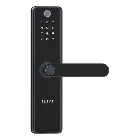 Fechadura Digital De Embutir Esf-de51001 Sax Prata Cor Preta